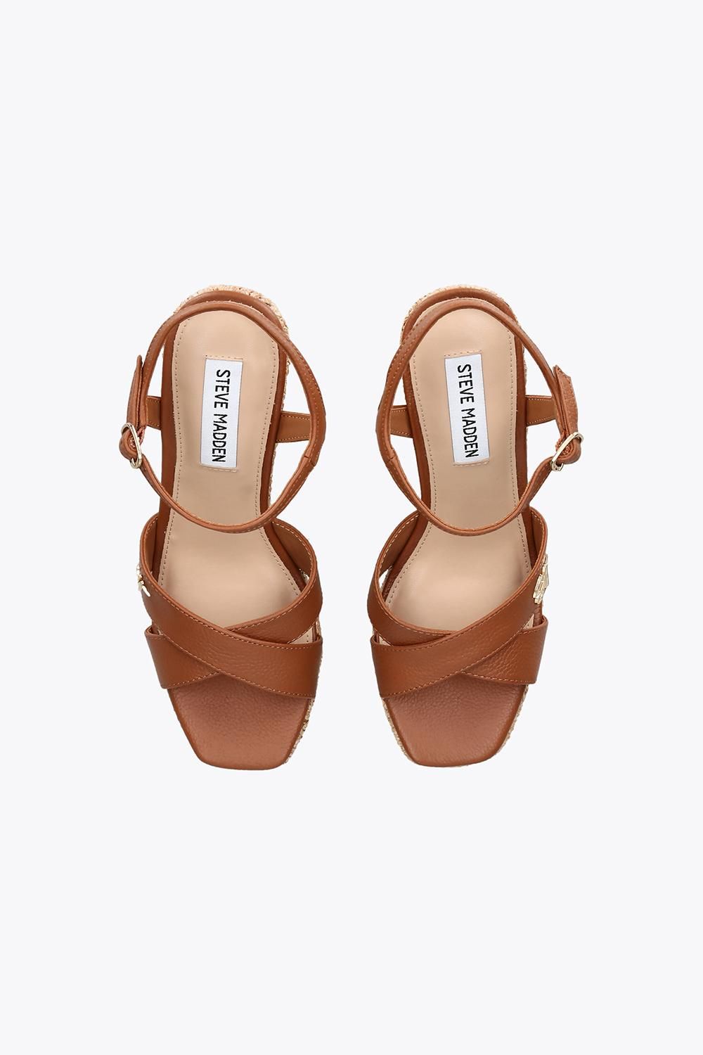 STEVE MADDEN Cylo Tan' Leather Sandals