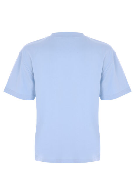 Older Boys Blue Cotton T-Shirt