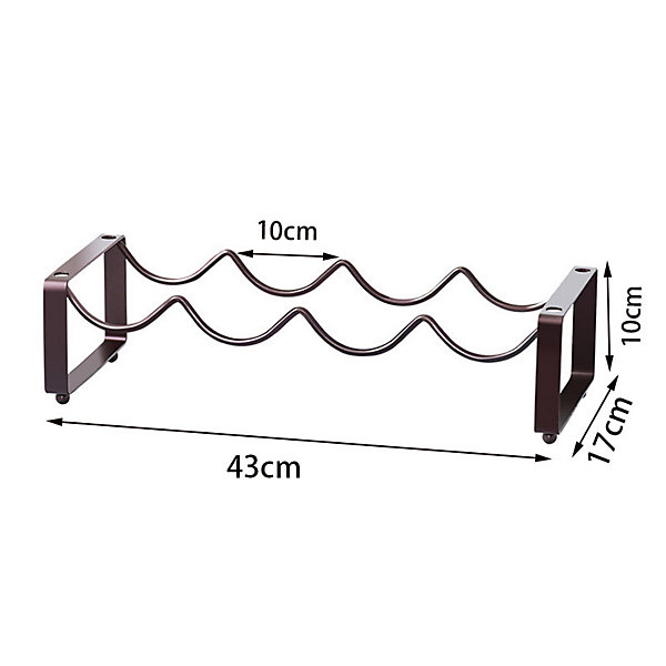 CODEKEY Range-bouteilles empilable pour tableNoir 10P x 43l x 17H centimètres