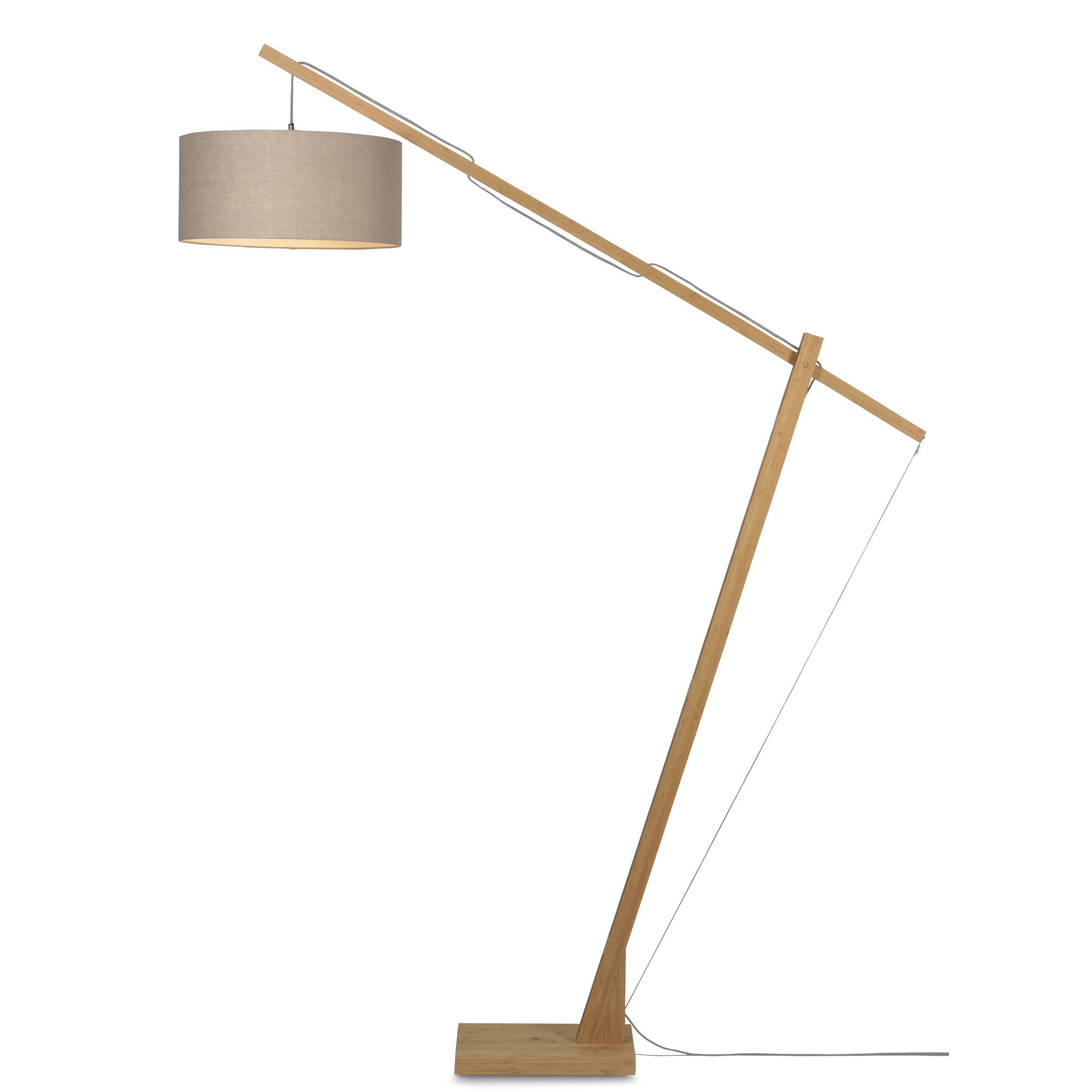 GOOD&MOJO vloerlamp Montblanc - bruin - Ø47cm