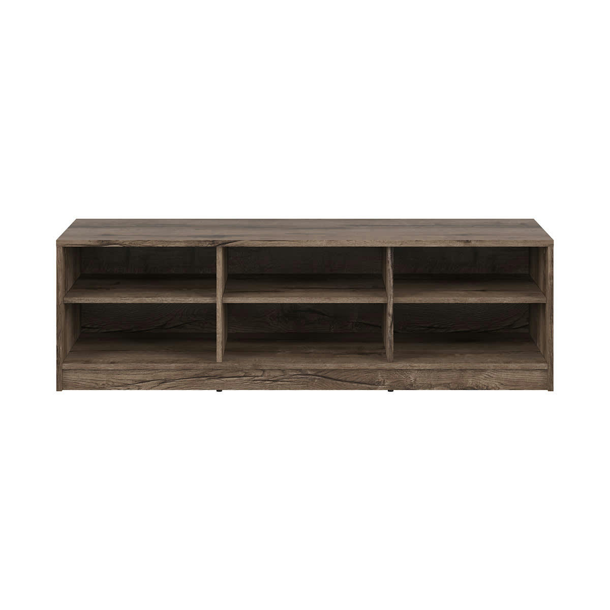 - Meuble TV 138 cm stratifiés naturel foncé