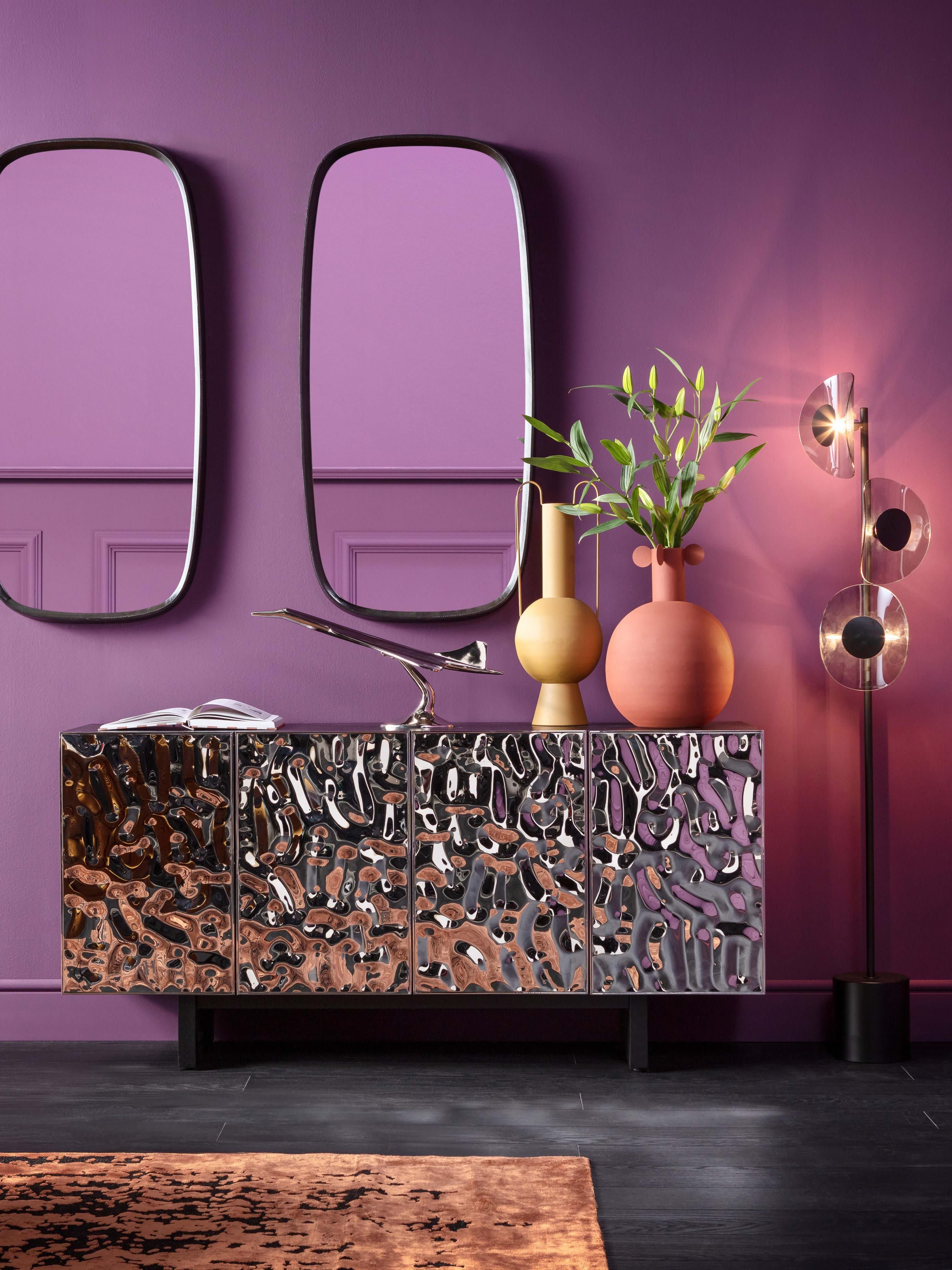 Sideboard Caldera aus Edelstahl