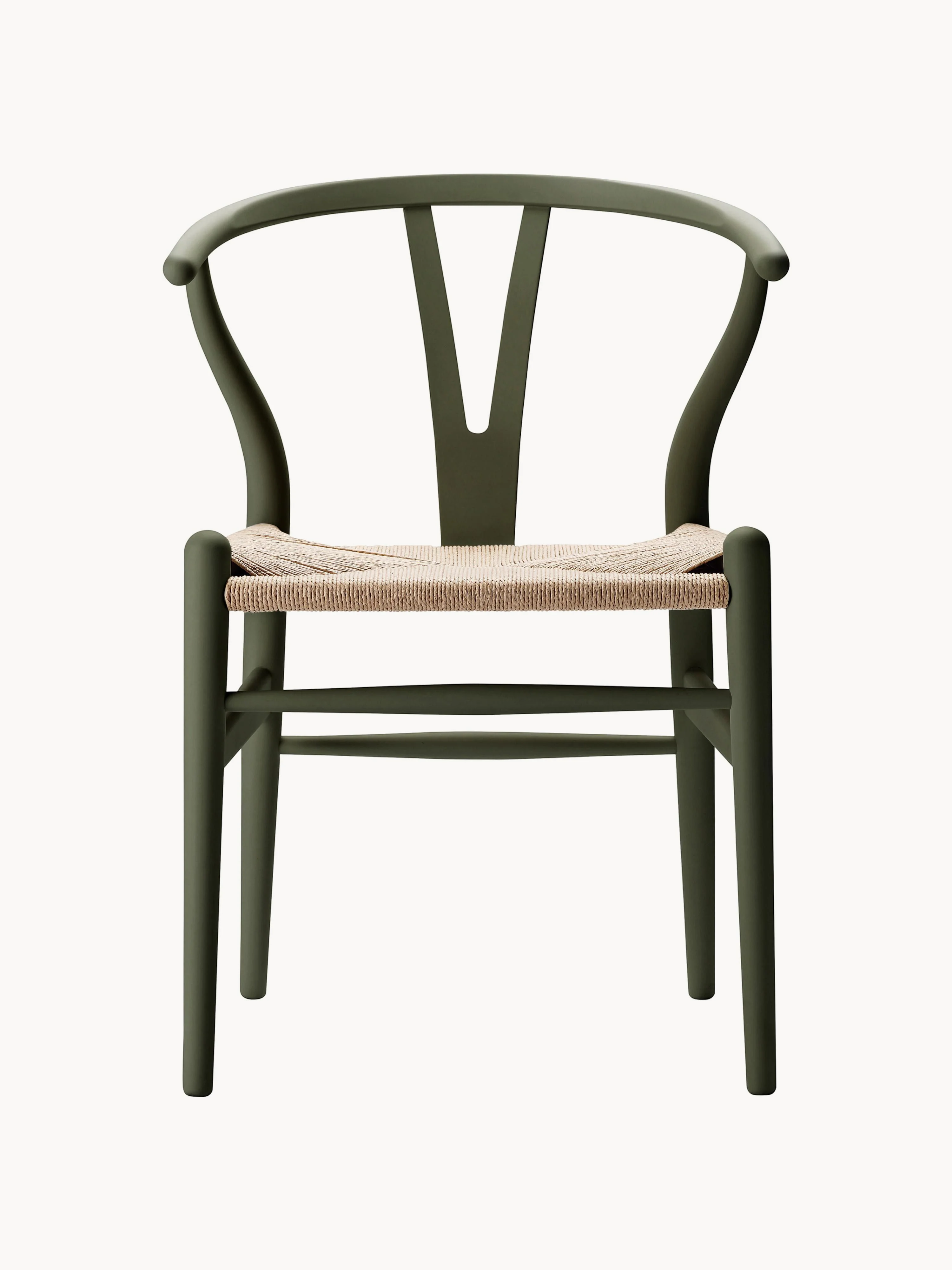 Holzstuhl CH24 Wishbone mit handgeflochtener Sitzfläche