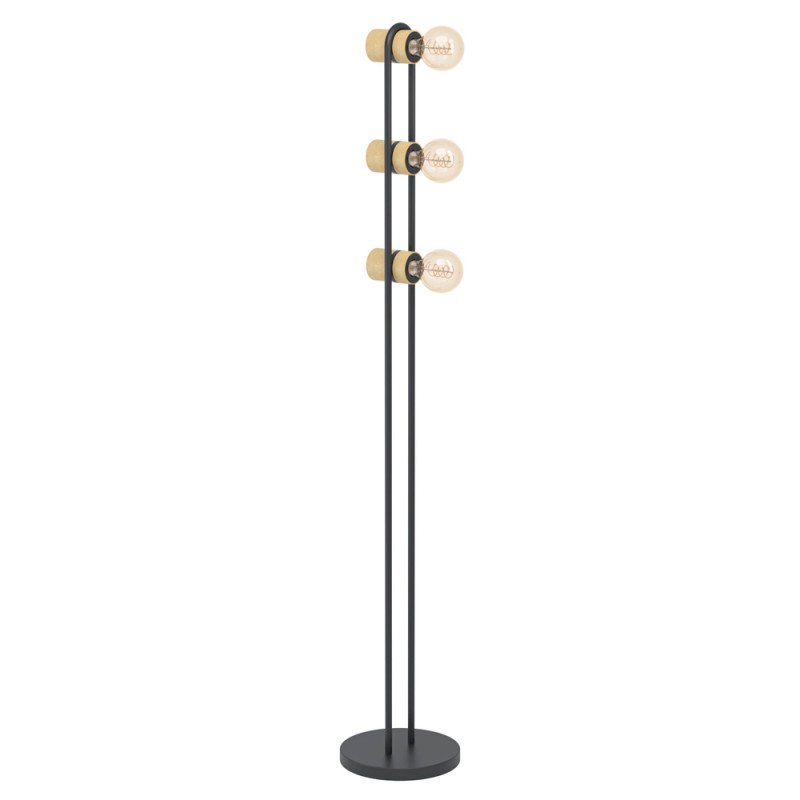 Lampadaire Chieveley noir E27 3 x 28 W EGLO