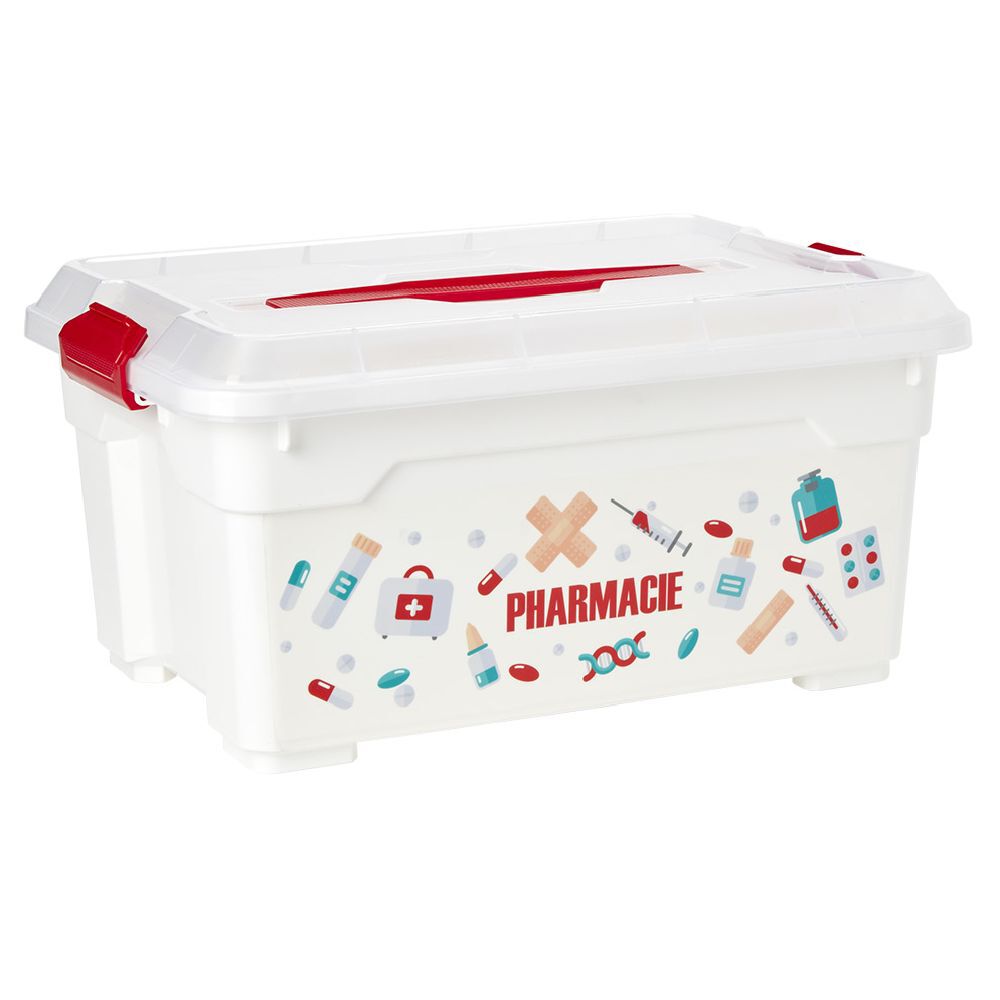 BoÎte à pharmacie blanche et rouge