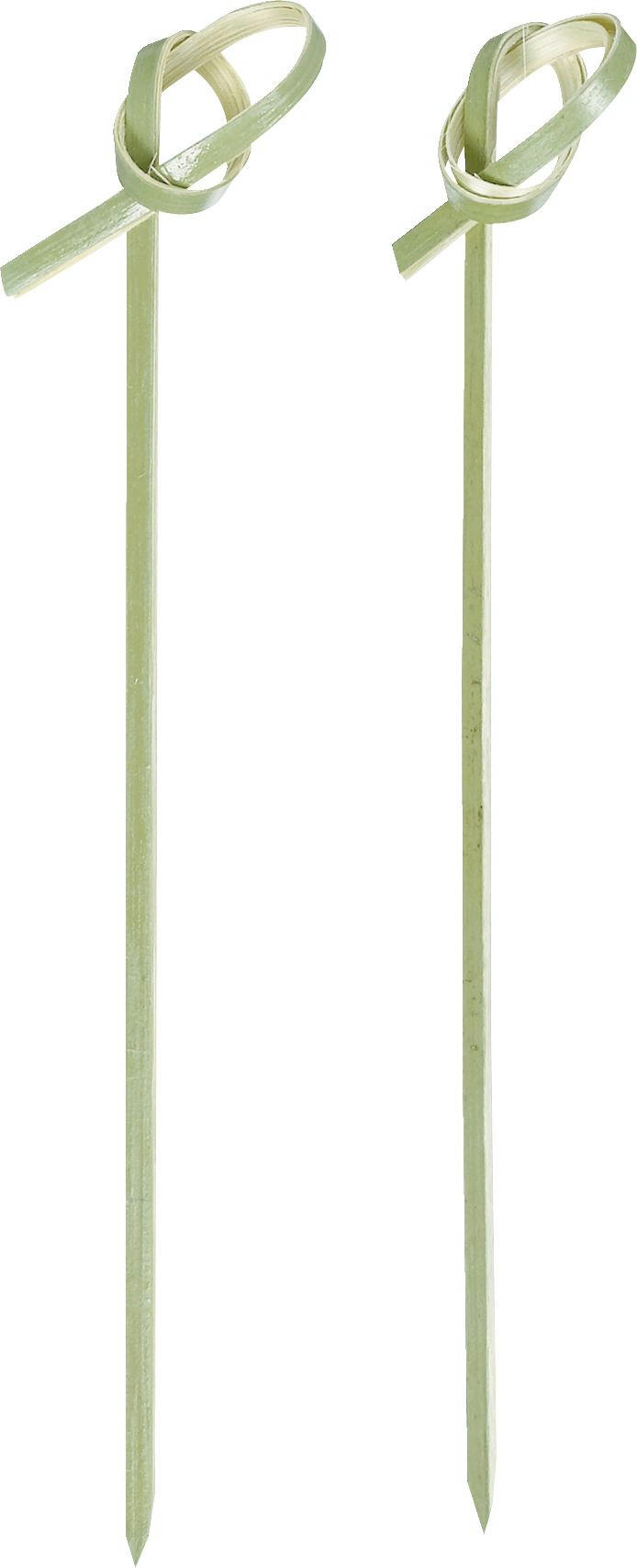Knotted Bamboo Party Pick Skewers, Brown, 5-in, 50-pk, for BBQs/Birthday/Summer Party
