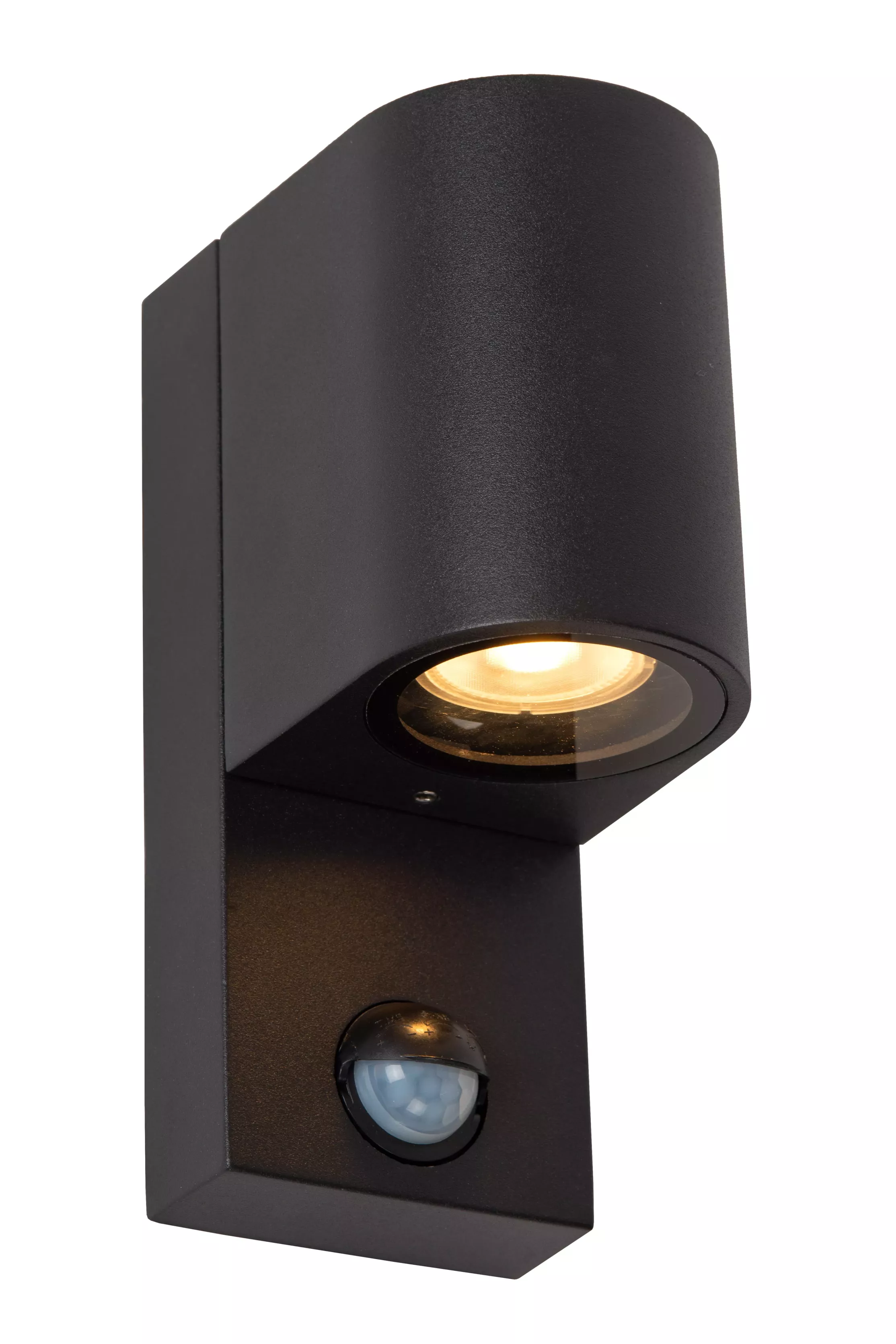Kinkiet zewnętrzny z czujnikiem ruchu czarny ZARO 1xGU10x7W IP65 Lucide