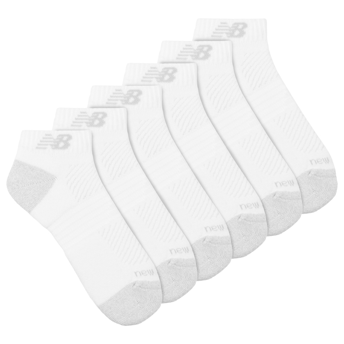 New Balance - ACTIVE LOW CUT SOCKS 6 PACK - White