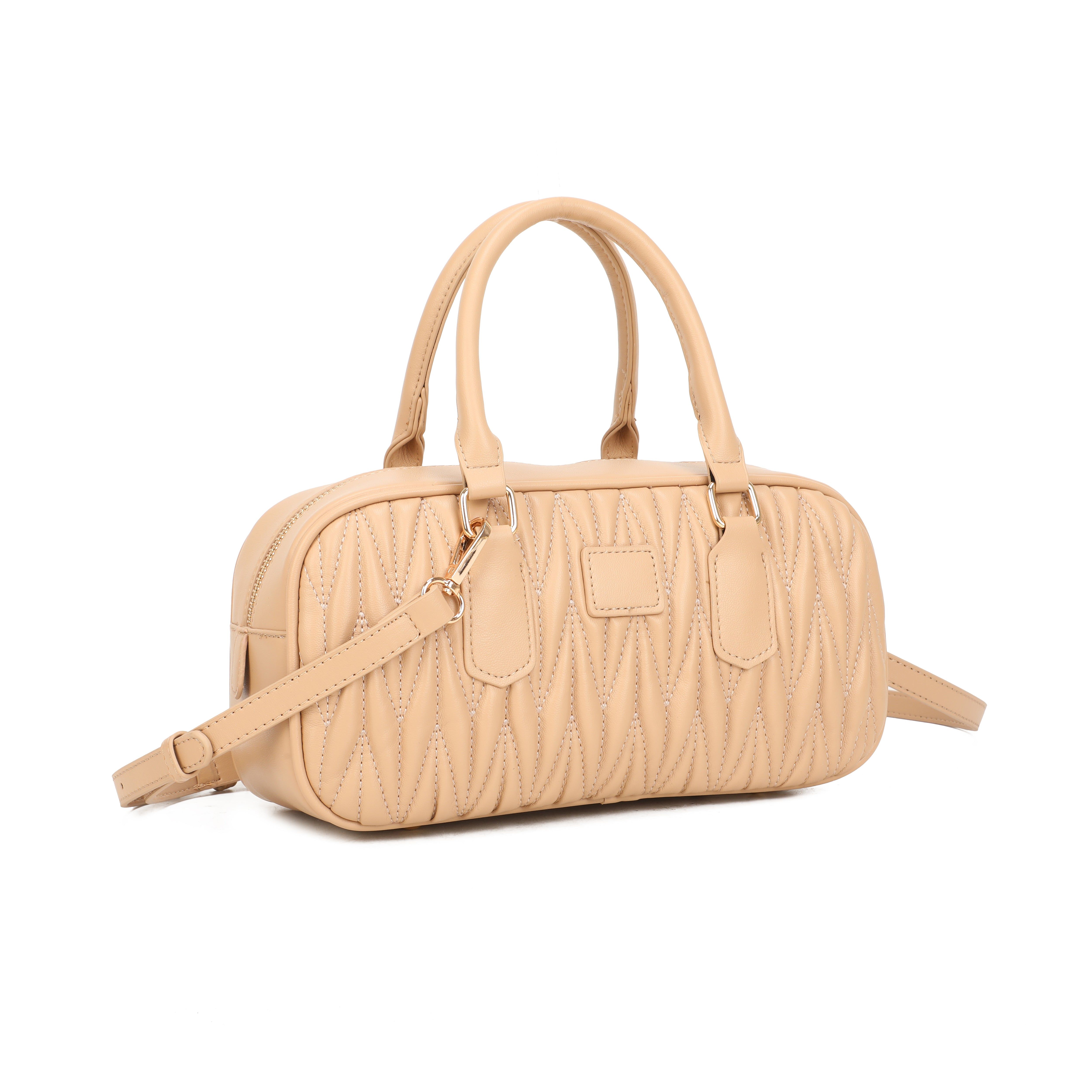 JFY Bougette Quilted Grab Bag With Double Handle Grab Bag