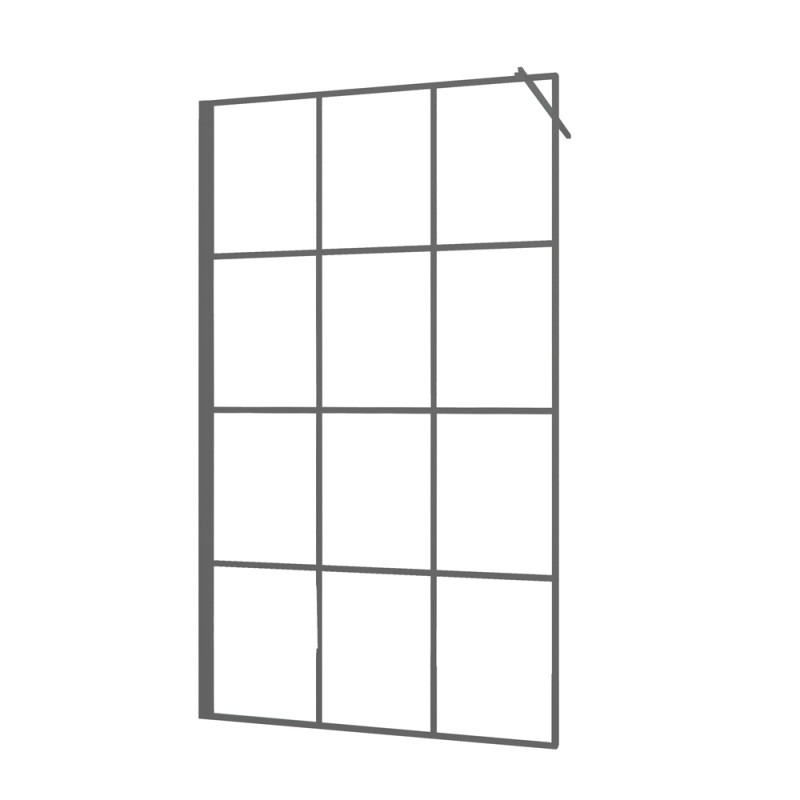 Paroi de douche Loft Game gun métal 140 x 200 cm ALLIBERT