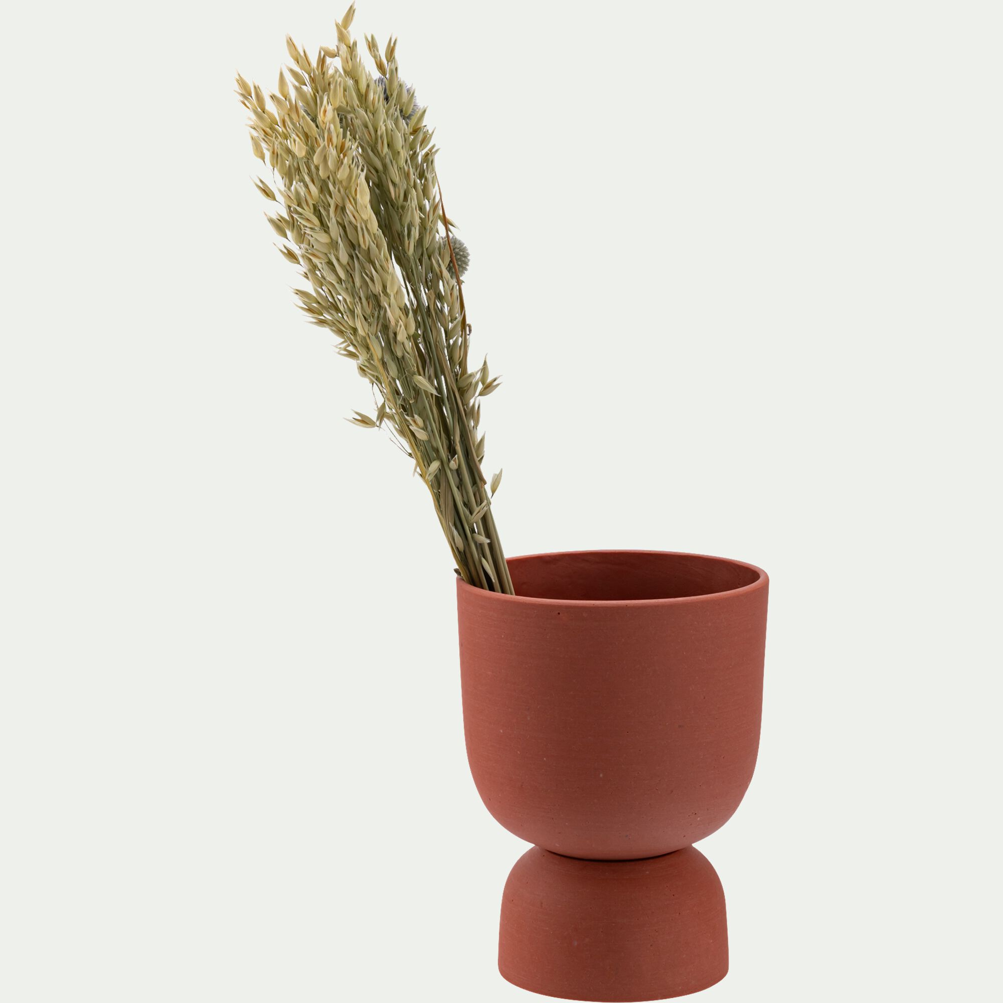 YULI - Cache-pot en poudre de calcaire D16cm - marron