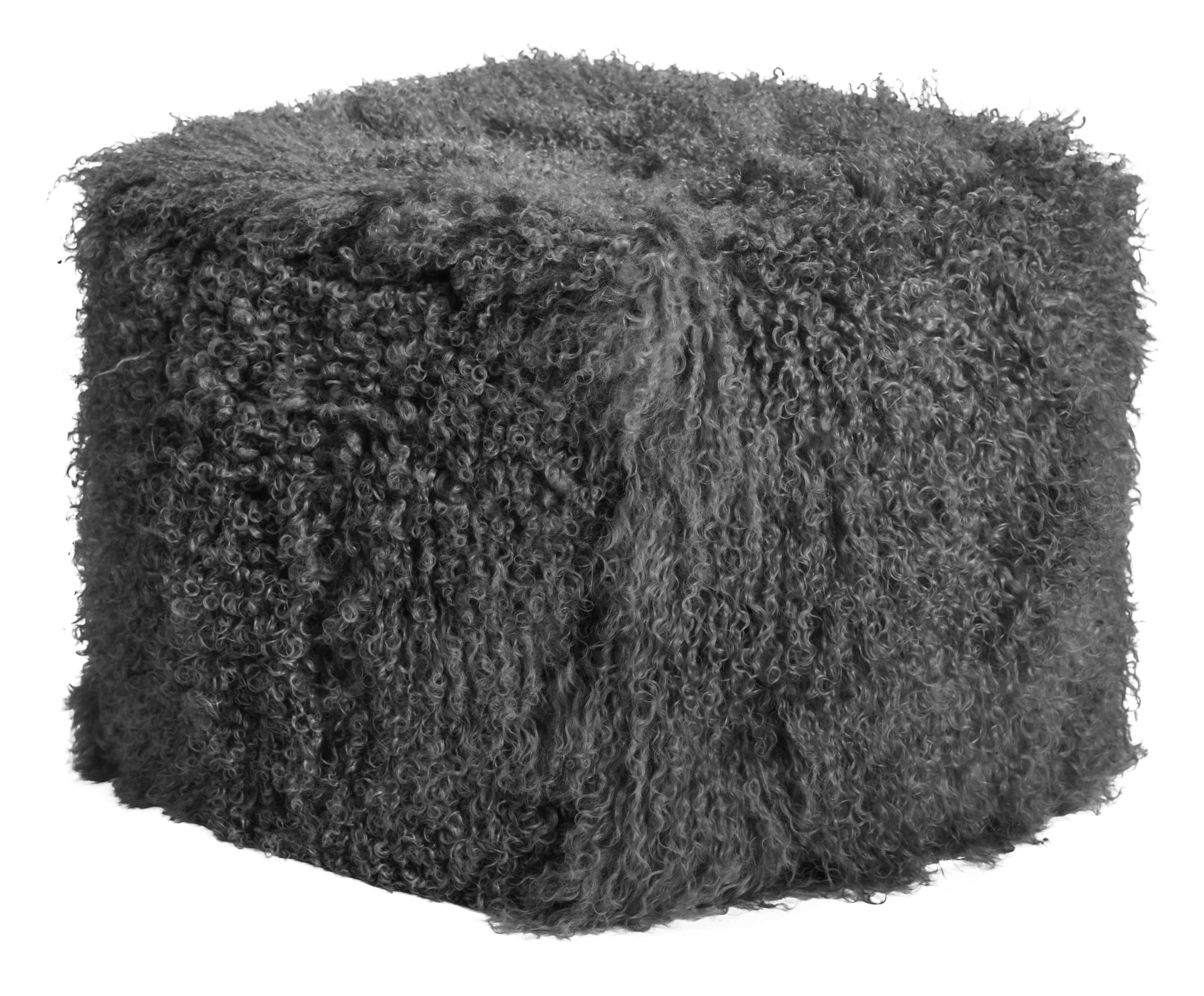 SITTING POINT - Pouf Cube Pamina Bordeaux