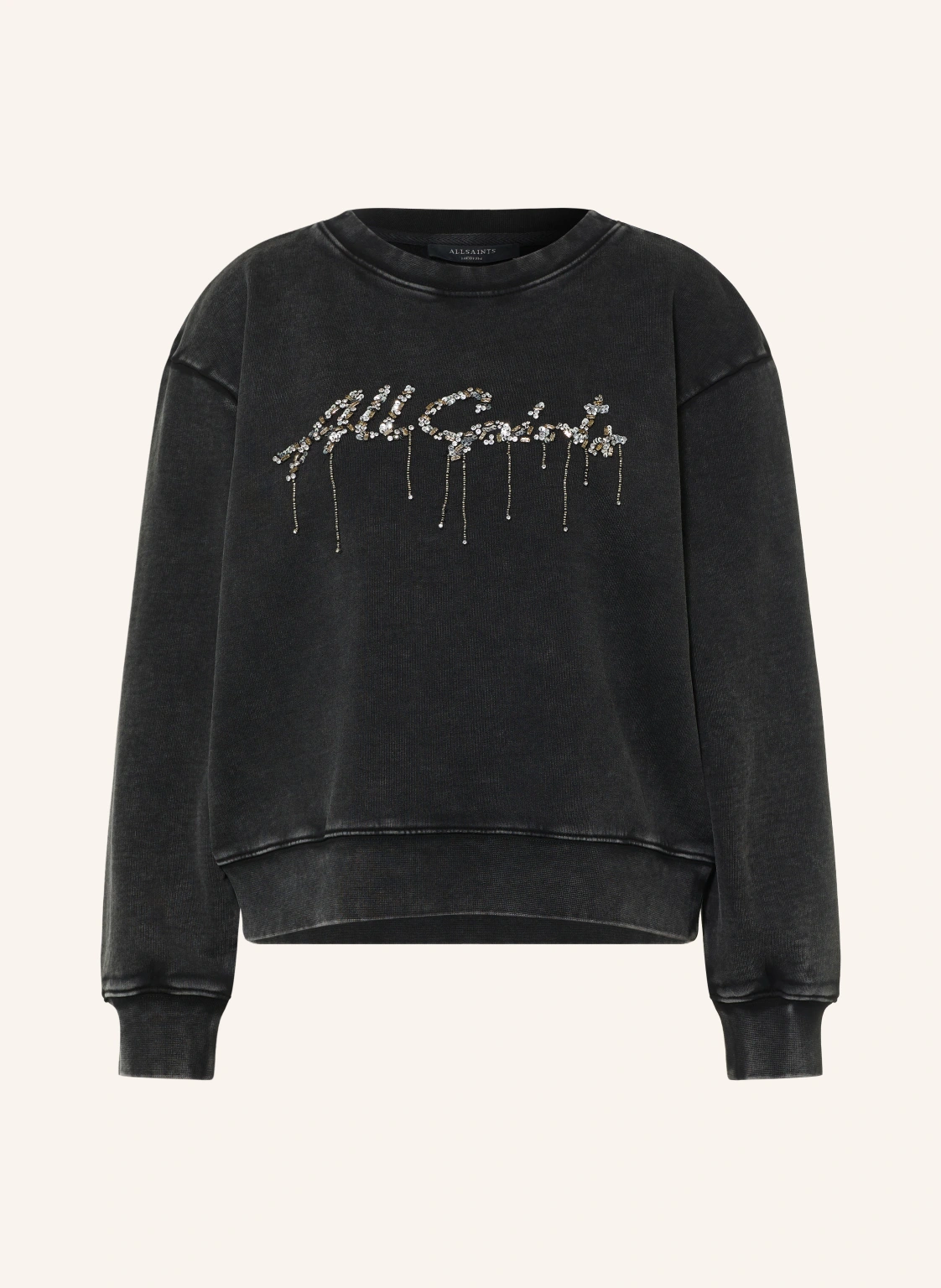 ALLSAINTS Sweatshirt PIPPA mit Schmucksteinen und Pailletten