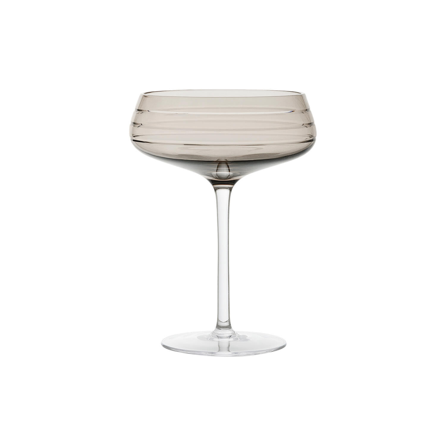 Champagne Coupe Triple Cut, smoke