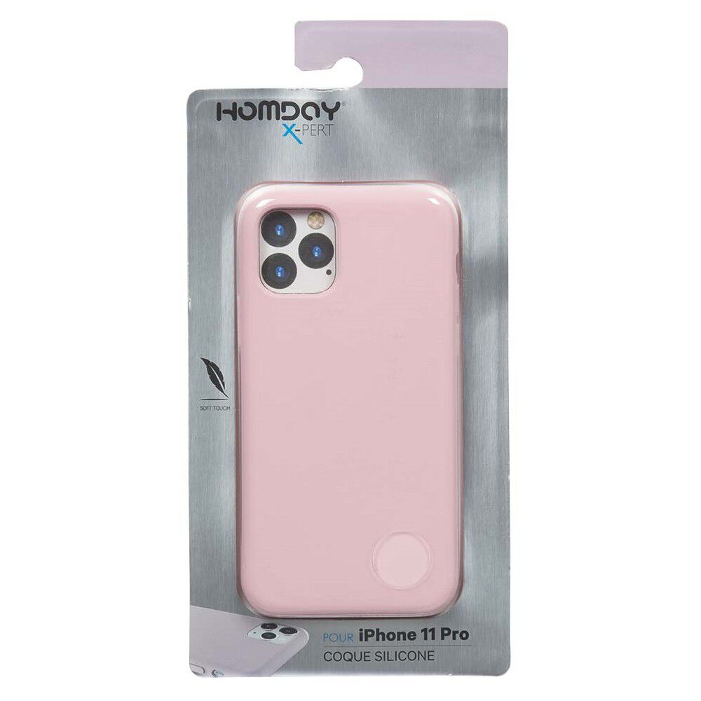 Coque Soft touch rose silicone pour Iphone 11 Pro