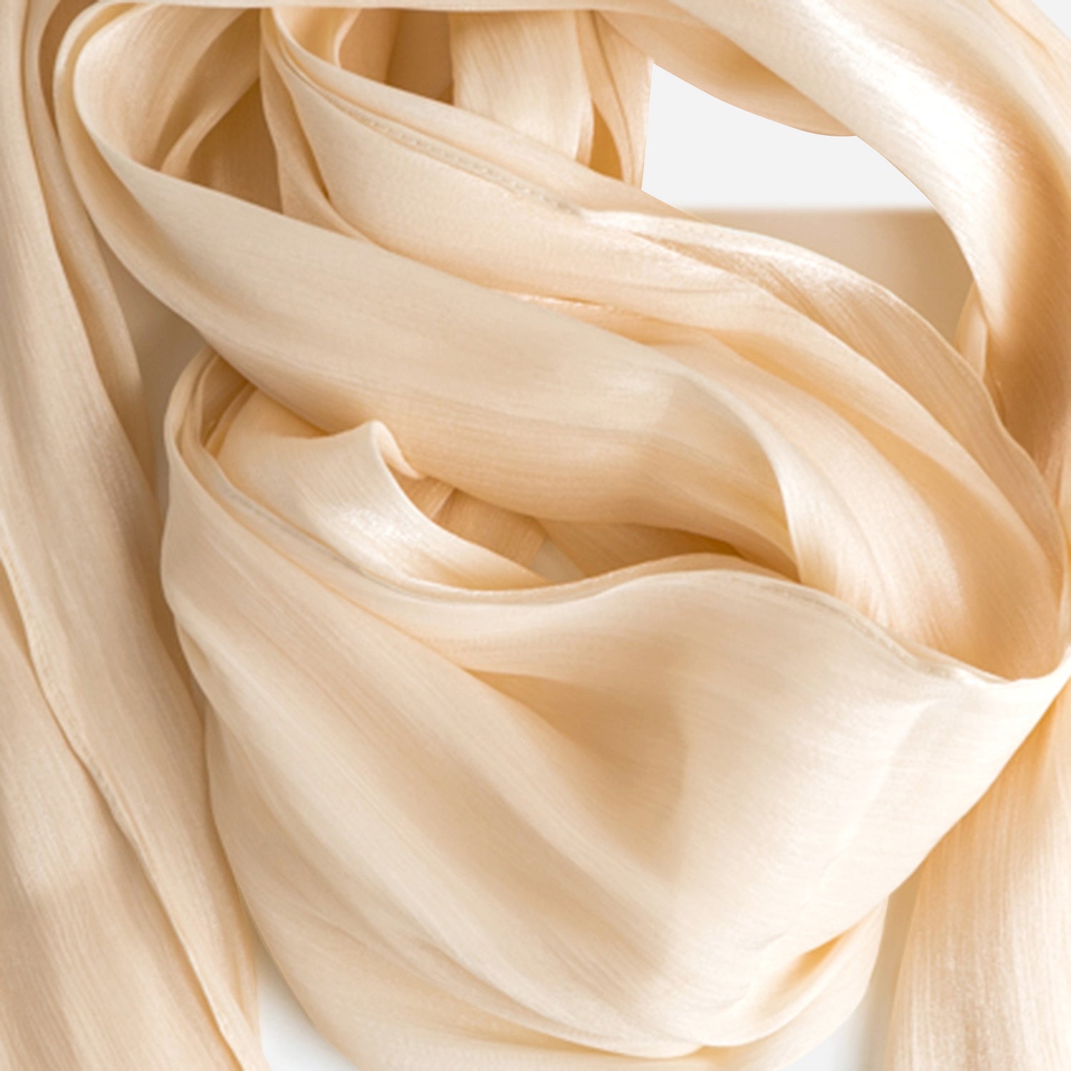 Foulard beige rosé irisé