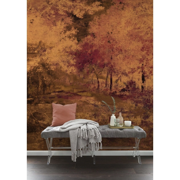 Vliestapete, Herbst, Wald, bunt