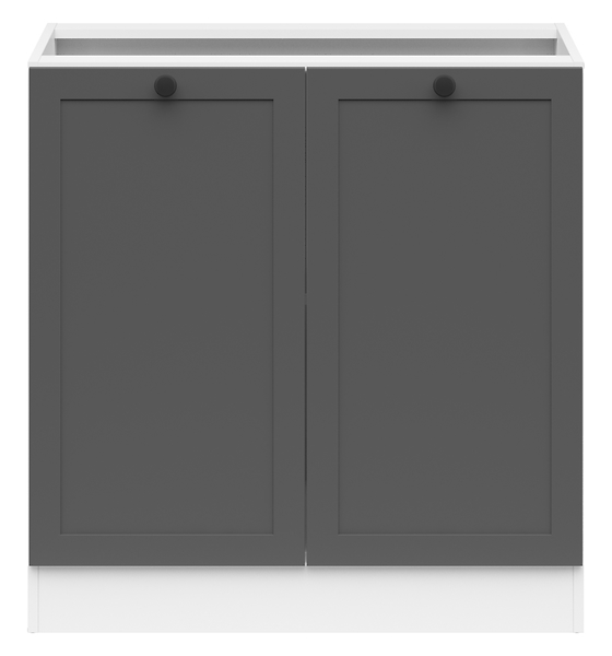 Szafka kuchenna dolna Junona Line 80 cm dwudrzwiowa grafit