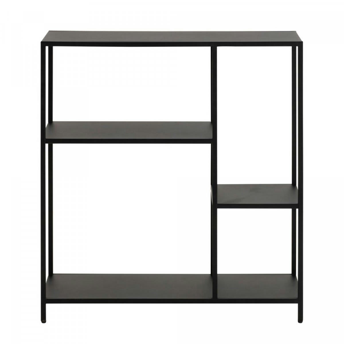 CASTLE - Etagère basse moderne en métal noir