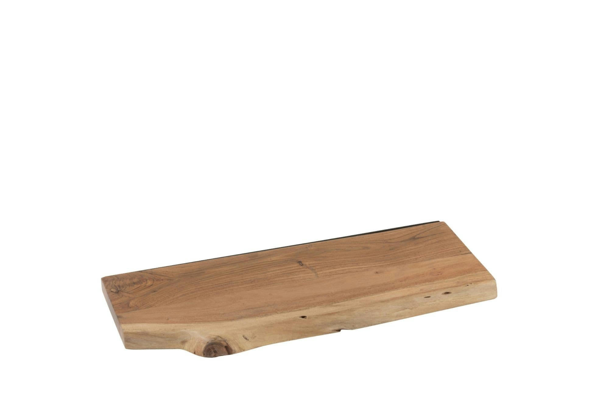 EDGAR - Lot de 2 etagère murale rectangulaire en bois d'acacia l70