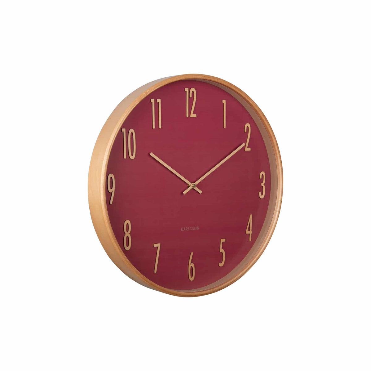 Karlsson wandklok Gracil - rood - Ø40cm