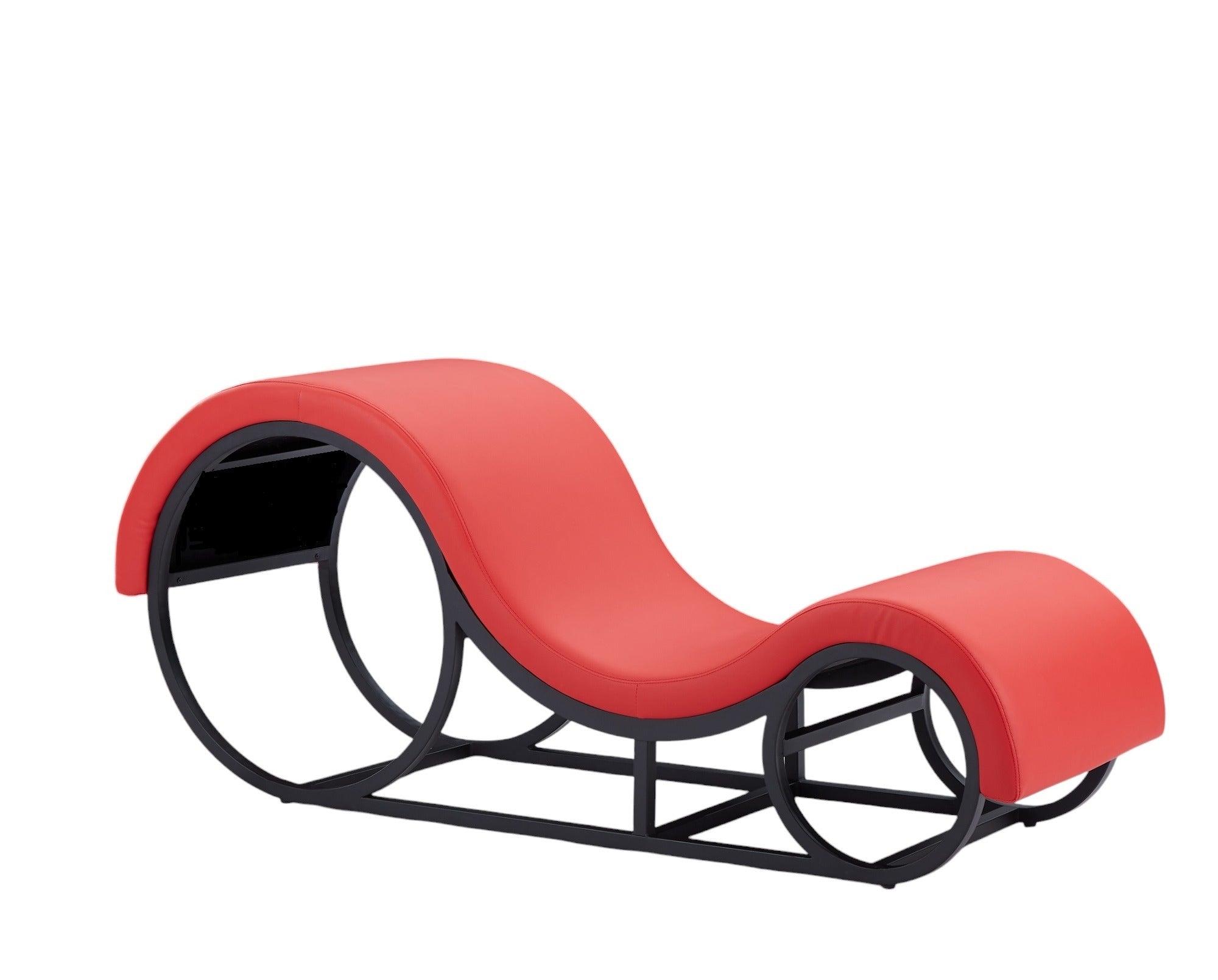 FurniLux Tantra Elysium - Tantra Stoel - Rood - Synthetisch leer - Stijlvolle Bank voor Ontspanning - 163x43x68cm