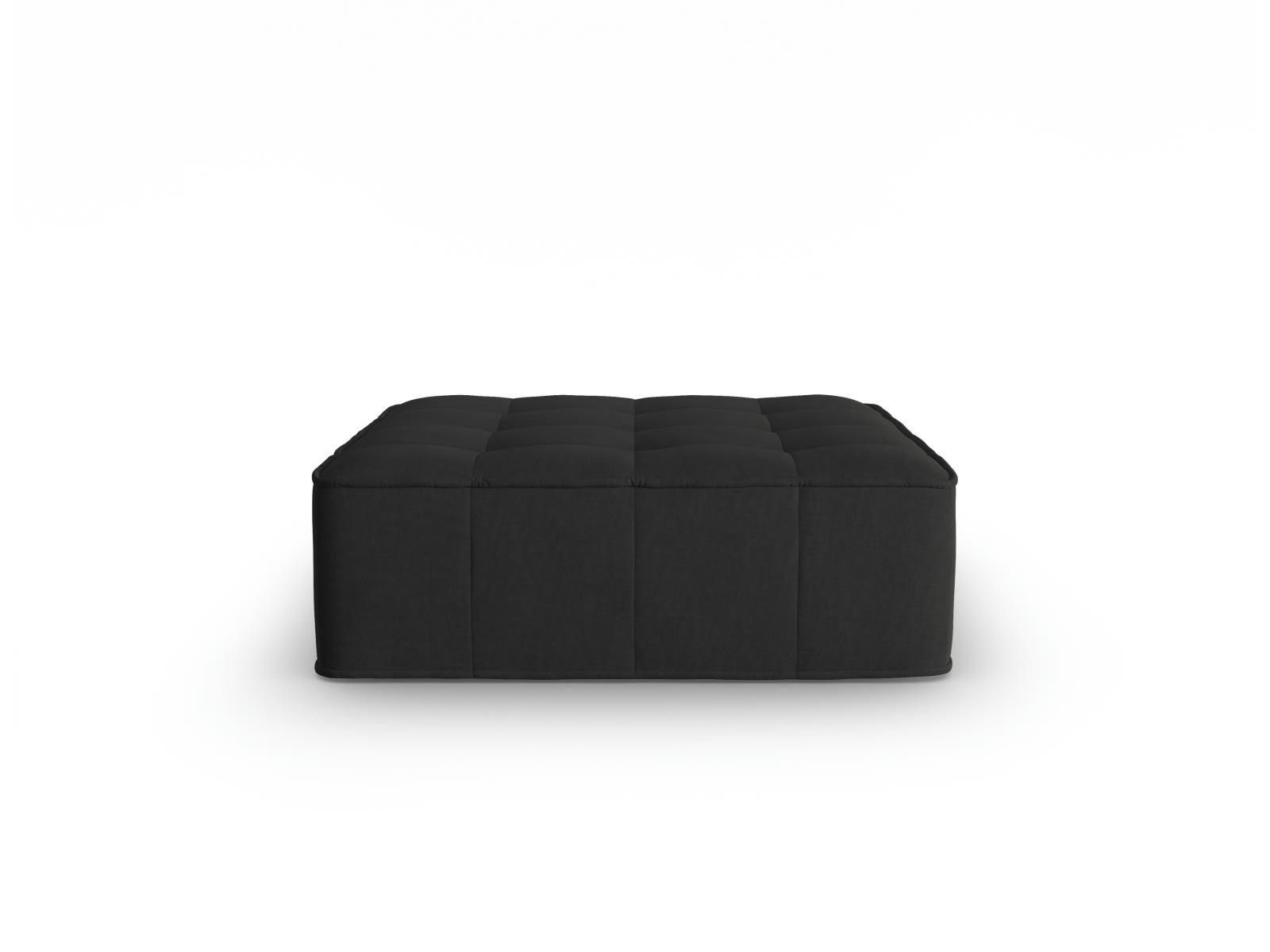 MIKE - Pouf 1 place en tissu structurel noir