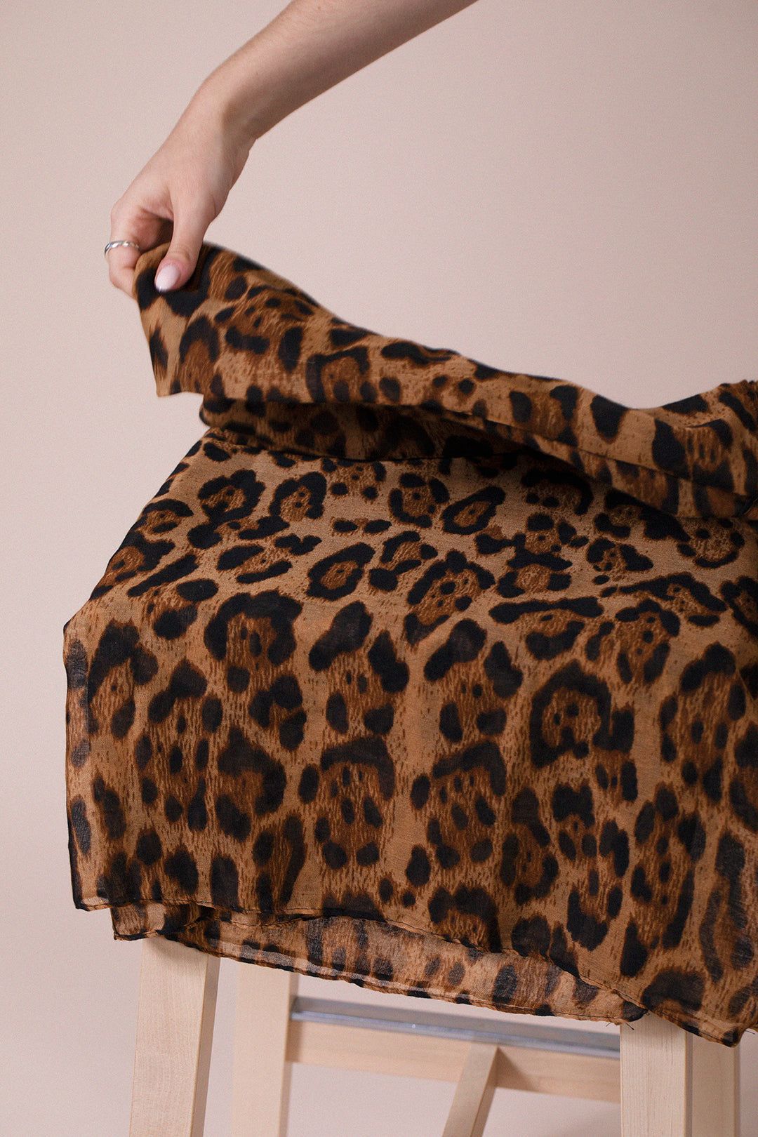 SVNX Leopard Print Scarf