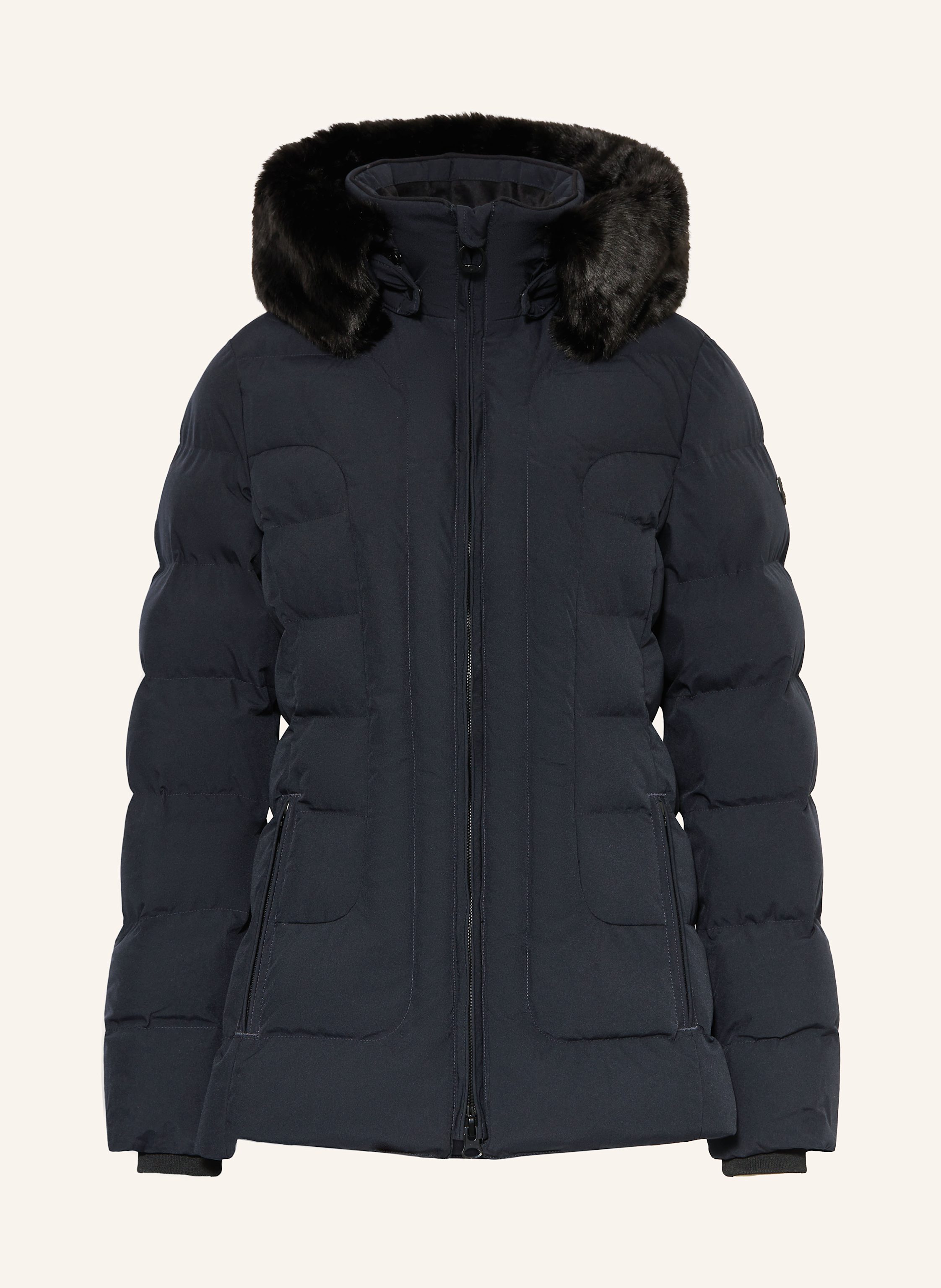 WELLENSTEYN Steppjacke BELVITESSE MEDIUM mit DUPONT™ SORONA®-Isolierung und abnehmbarem Kunstpelz