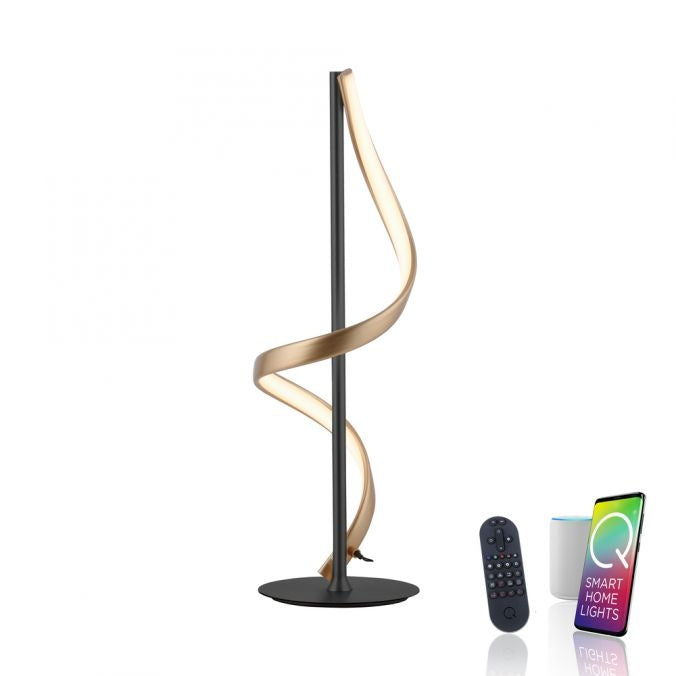 Paul Neuhaus Tafellamp Q-Swing Smart Antraciet Goud 10.5 Watt