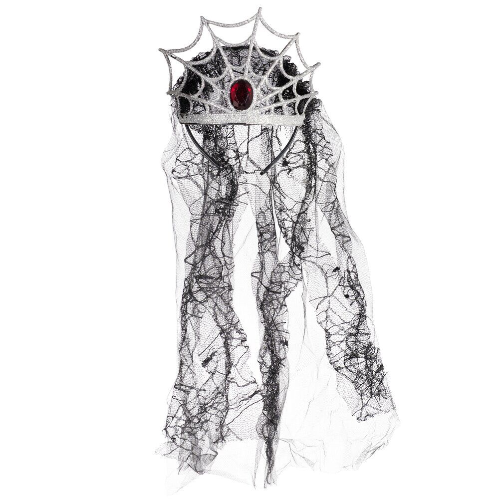 Diadème araignée avec voile pour adulte