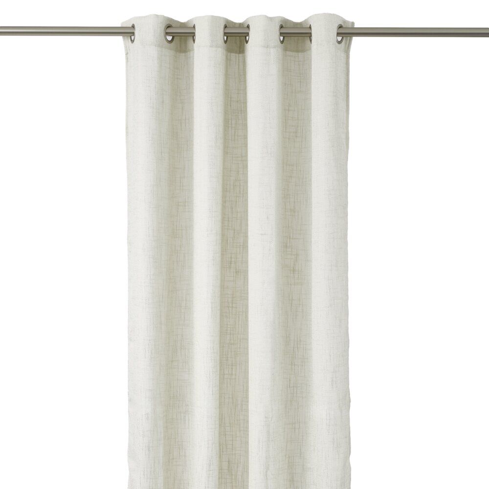 Rideau à oeillets jacquard polyester uni 135x240cm (2 modèles)