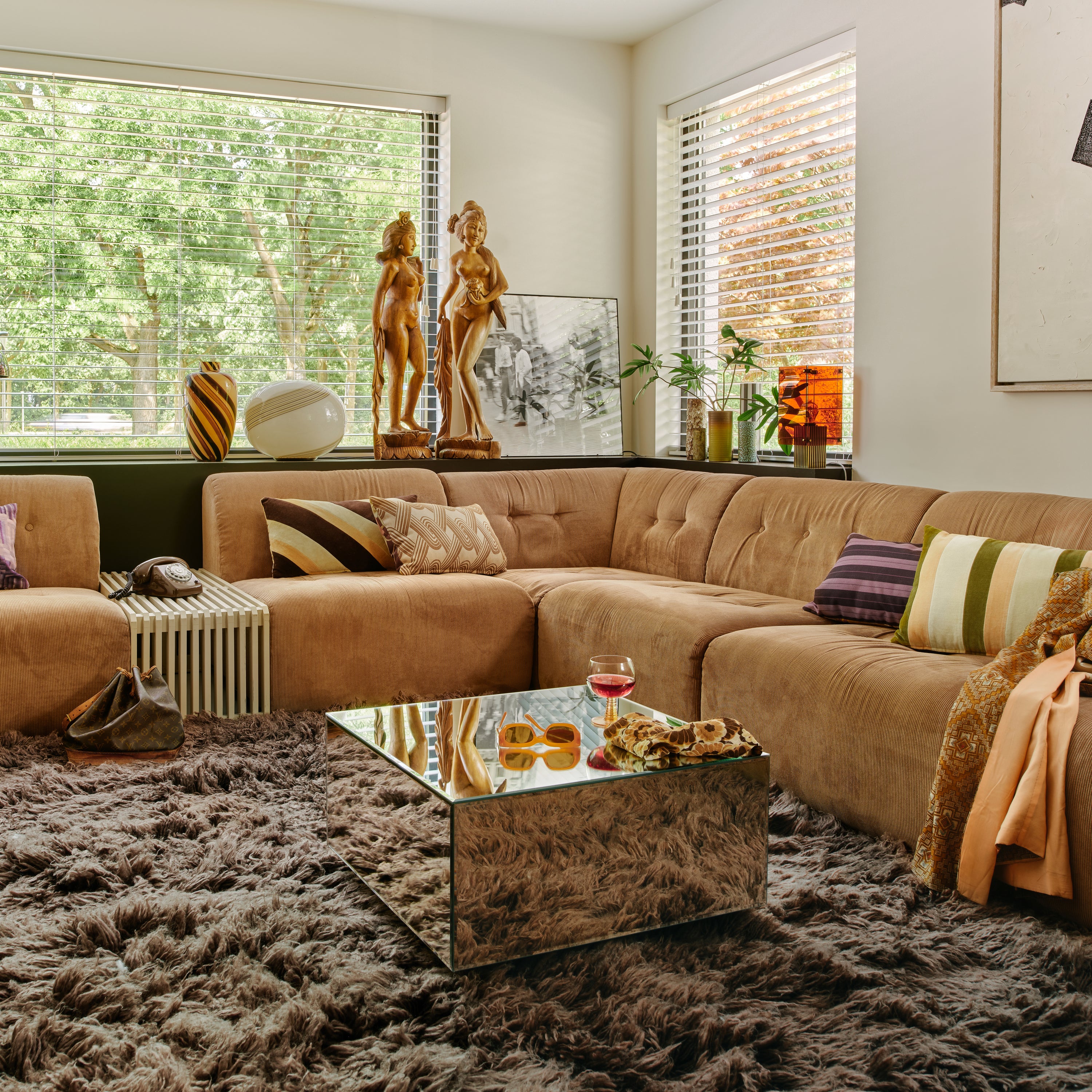 HKliving Vint Bank Element - 1,5-zitsbank Middenstuk - Corduroy Rib -