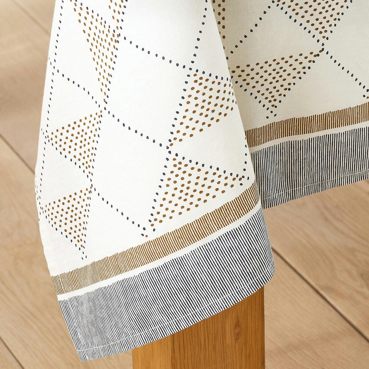 Nappe imprimée en coton lavé, Ponga