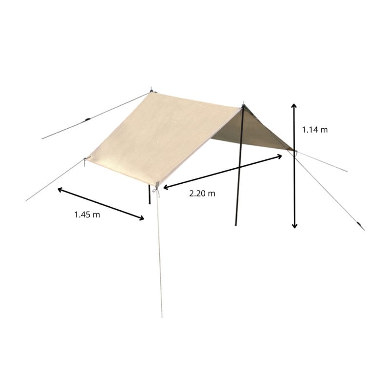 Strandtent/tarp - 220x145x114 cm