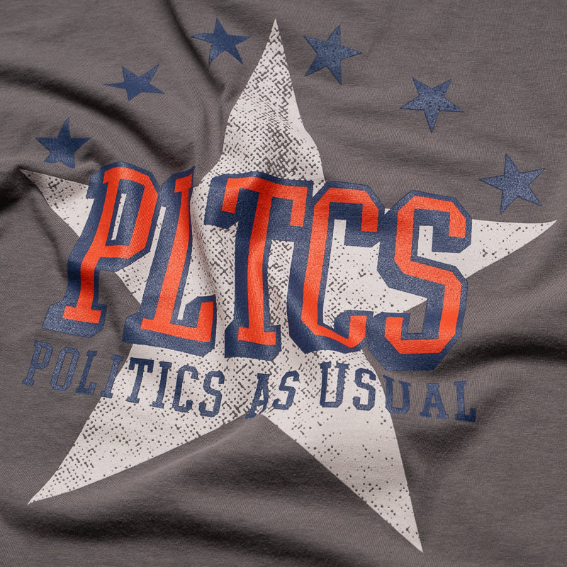 Politics Star Tee - Charcoal