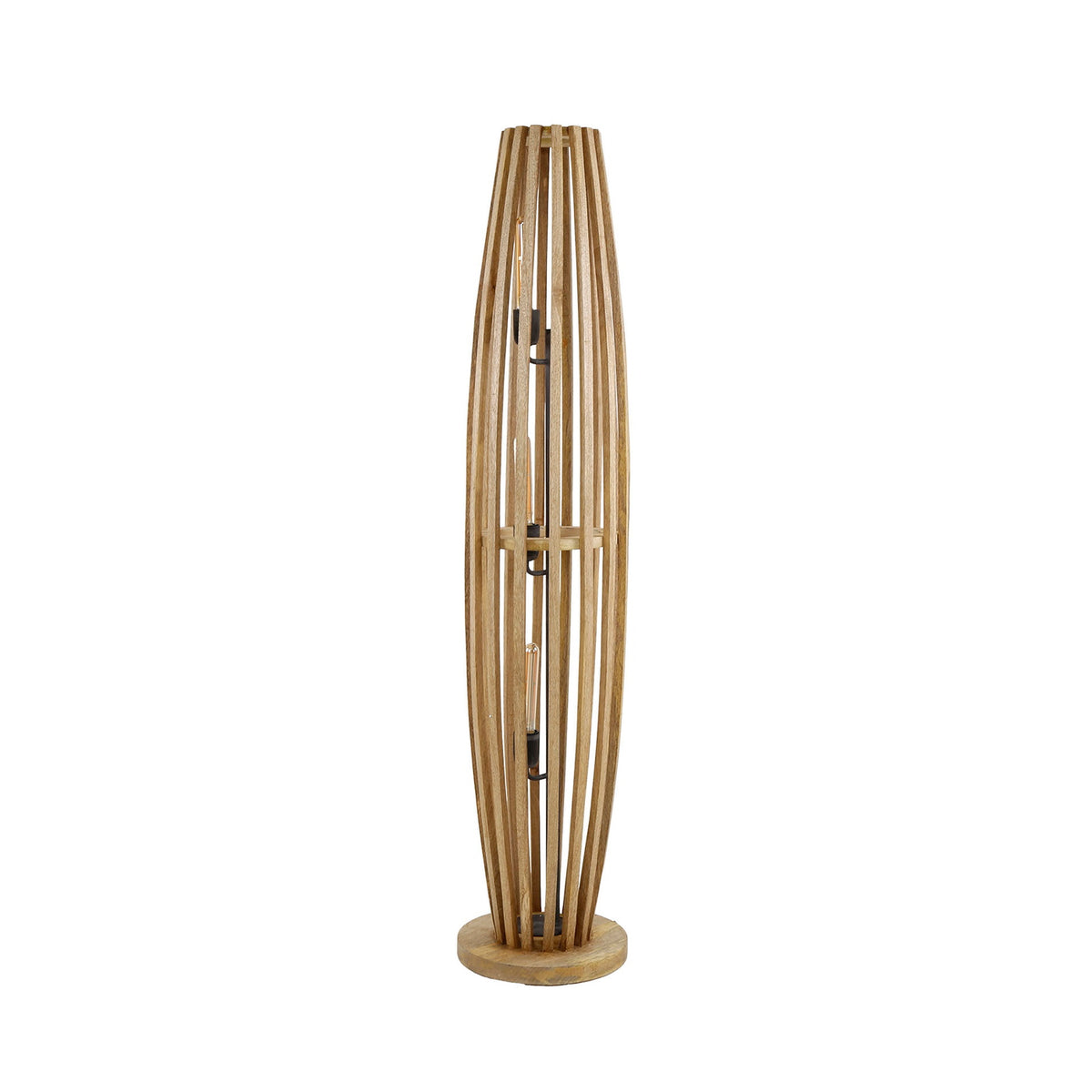 Giga Meubel Vloerlamp Orbit L - Mangohout Naturel - 3-Lichts - 145x28x28cm
