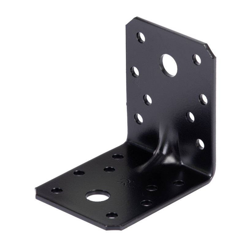 Equerre renforcée en acier noire 70 x 70 x 55 mm ALBERTS