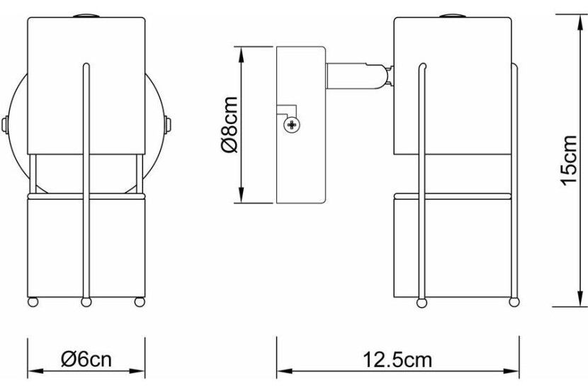 Kinkiet czarny Scottie 1xE14x40W wym:15x12x8cm IP20 Reality