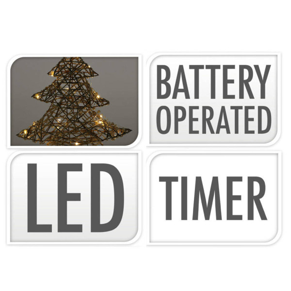 Ozdoba świąteczna Choinka LED, 40 cm
