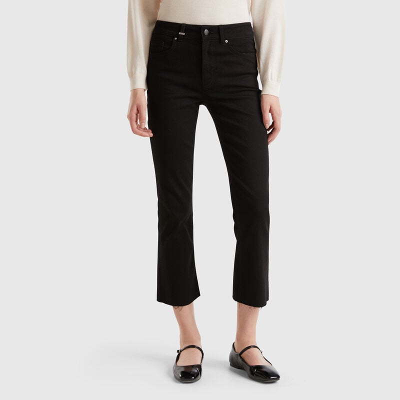 Cropped jeans in cotton