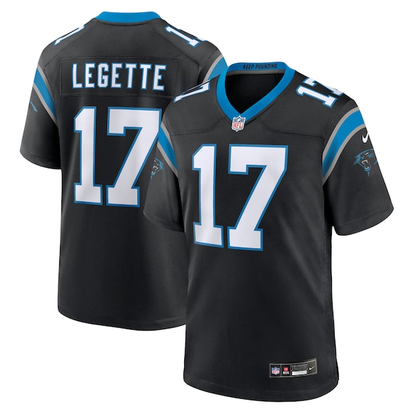 Xavier Legette Carolina Panthers Nike 2024 NFL First Round Pick Game Player Jersey - Black