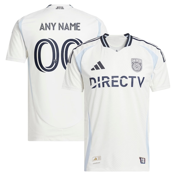 San Diego FC adidas 2025 Woven Into One Replica Custom Jersey - White