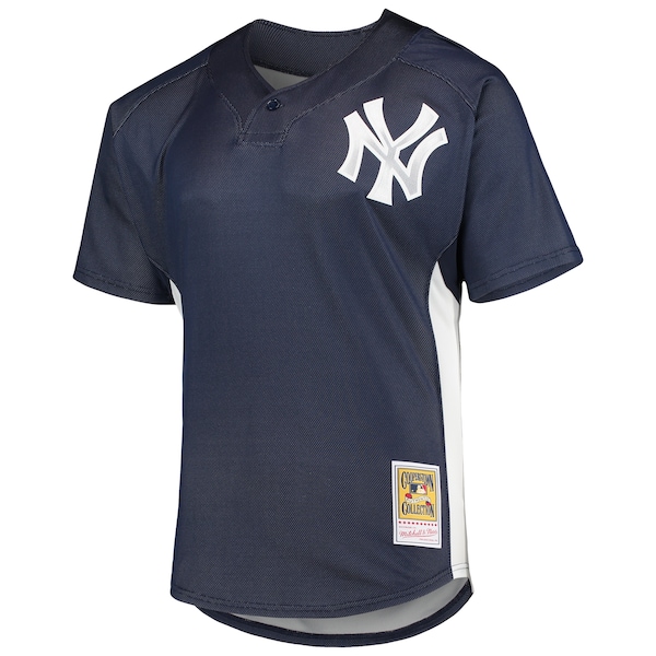 Derek Jeter New York Yankees Cooperstown Collection Mesh Batting Practice Button-Up Jersey - Navy
