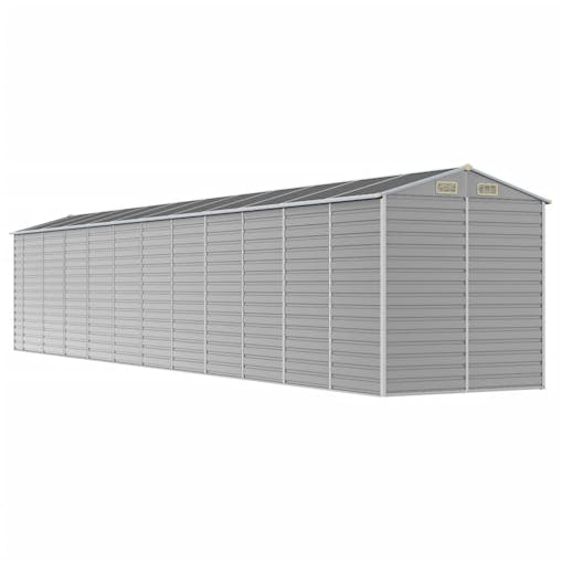 NNEVL Garden Shed Light Grey 191x980x198 cm Galvanised Steel