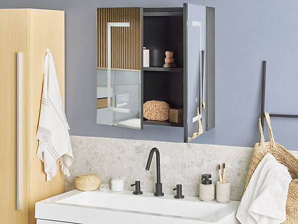 Meuble haut MAZARREDO 60 cm 60 cm Noir