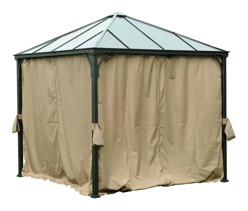 For Living Square Fabric Outdoor/Patio Gazebo Walls for Crawford Gazebo, Brown, 95x95x80-in