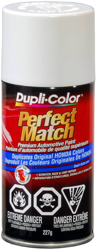 Dupli-Color Perfect Match Premium Acrylic Lacquer Automotive Aerosol Spray Paint, Frost White (NH538), 227-g