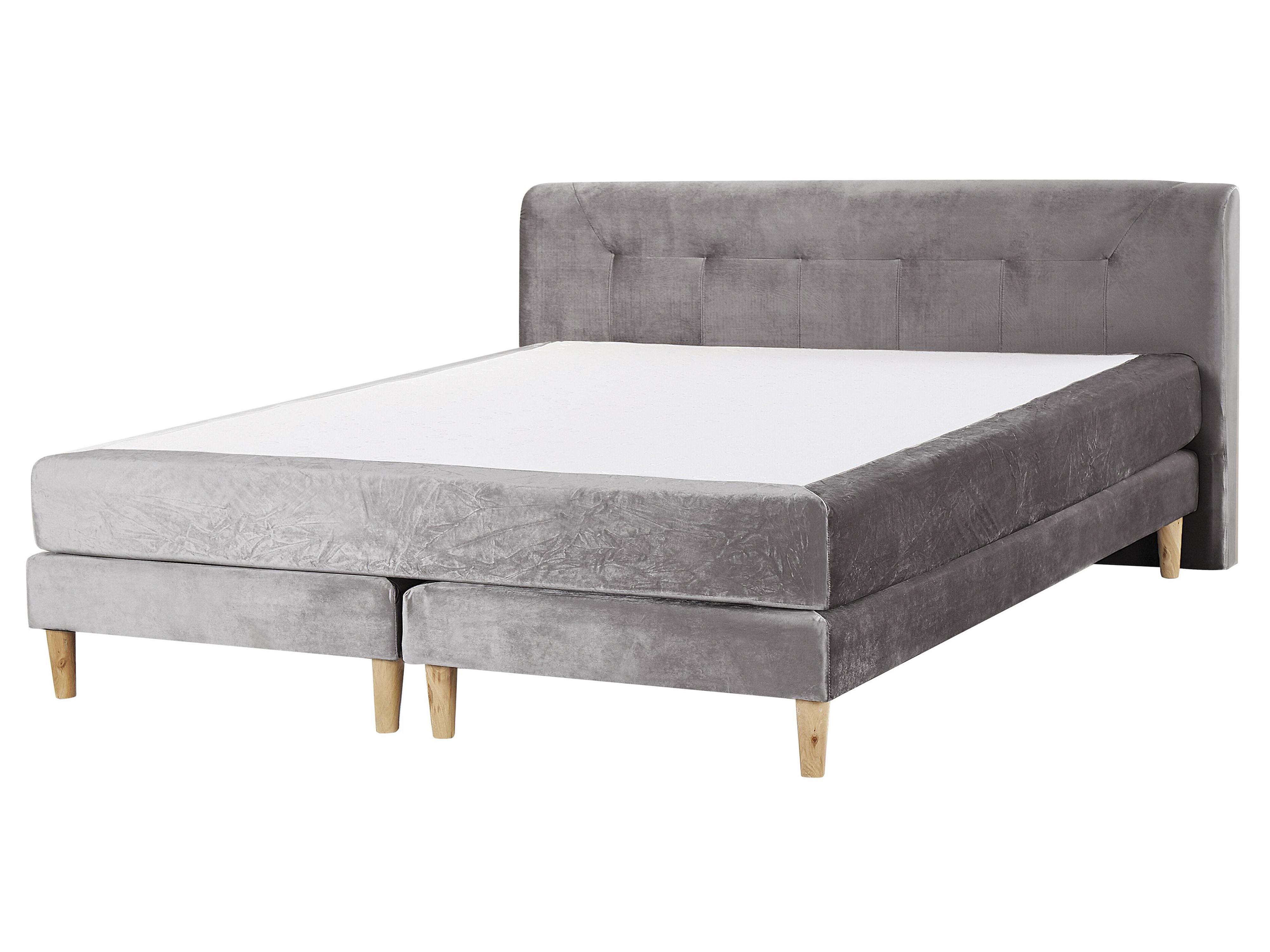 Divan Bed Velvet MARQUISE 160 x 200 cm (EU King Size) Grey