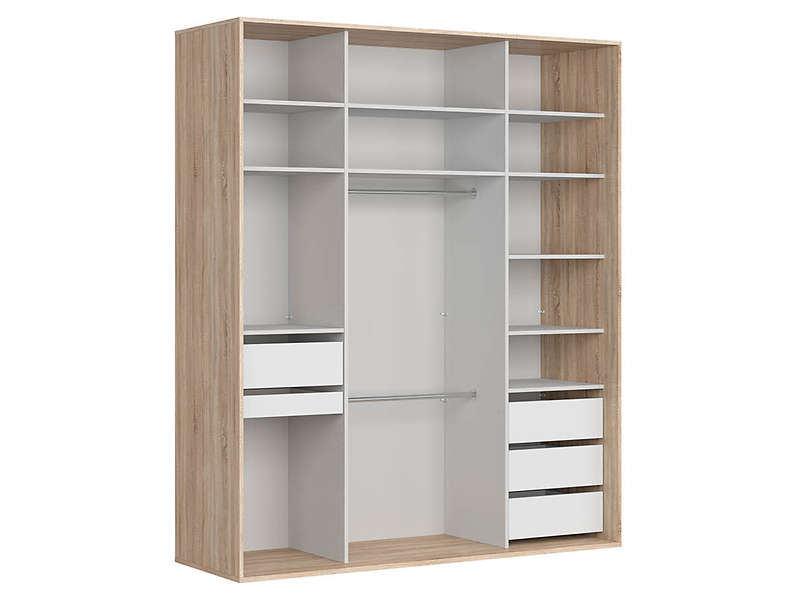 Szafa przesuwna Flex 200 cm z lustrem dąb sonoma